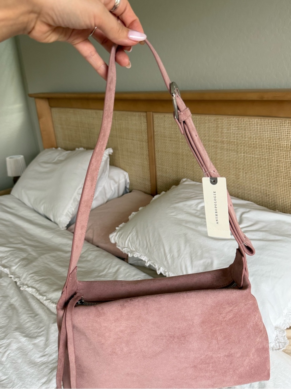 Maeve be Antropologie Faux Suede Slouchy Shoulder Bag